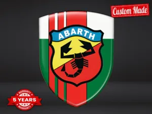 Fiat Abarth Autocollant Bombé Finition Luxe Badges Bombés